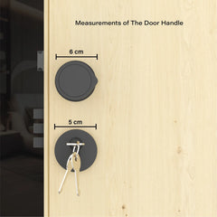 Mortise Door Handles Main Door Lock Handles Set with 3 Keys for Safety of Home | Bedroom, Office, Hotel, Home(Black)-by GLOXY®