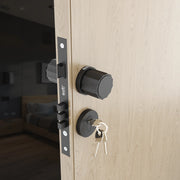 Gloxy Monik Series Black Finish Mortise Main Door key Lock With Round Handle
