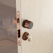 Gloxy Monik Series Rose Gold Finish Mortise Main Door key Lock With Round Handle