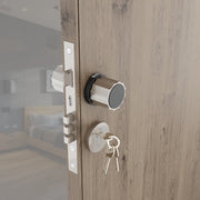 Gloxy Monik Series Satin Chrome Finish Mortise Main Door key Lock With Round Handle