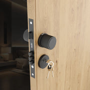 Gloxy Stylor Series Black Finish Mortise Main Door Key Lock With Round Handle