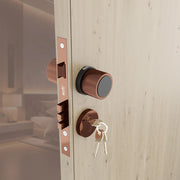 Gloxy Stylor Series Rose Gold Finish Mortise Main Door Key Lock With Round Handle