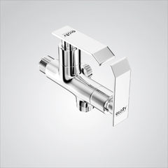 Chrome Finish Angle Valve Two Way Double Handle Faucet for Connecting Washing Machines, Hand Showers , Toilet & Health Faucets (Imperial)-by GLOXY®
