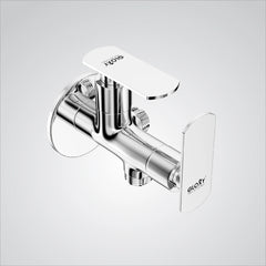 Chrome Finish Angle Valve Two Way Double Handle Faucet/Tap for Connecting Washing Machines | Dishwashers, Hand Showers & Health Faucets (Jet+)-by GLOXY®
