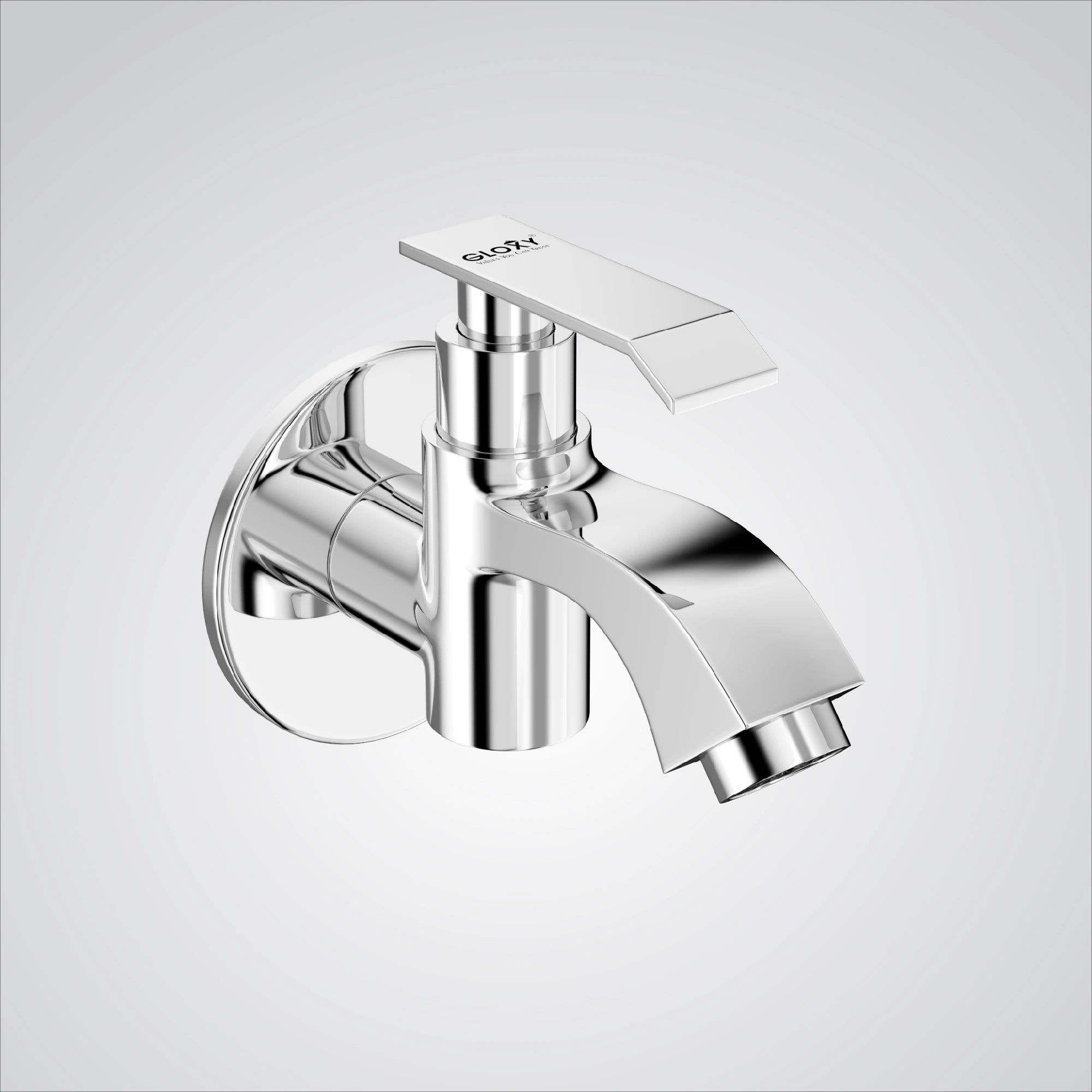 Chrome Finish Wall Mounted Short Body Cock Bib Faucet Tap for Kitchen, Sink, Bathrooms, Washing Areas, Gardens (Imperial)-by GLOXY®