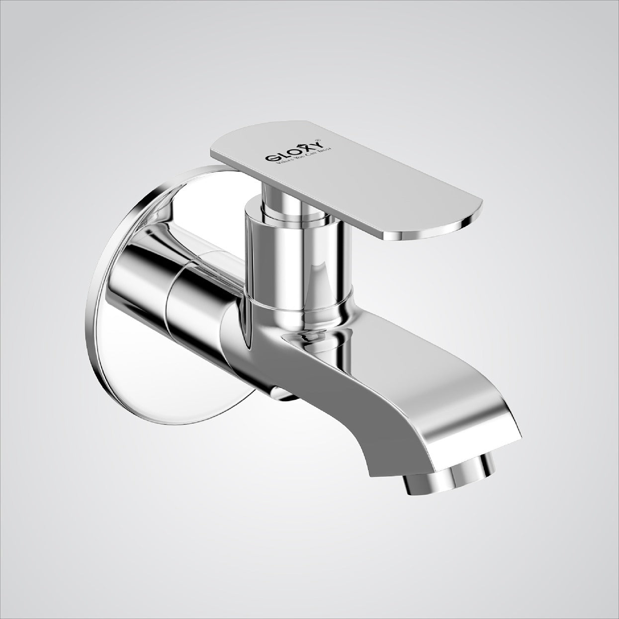 Chrome Finish Quarter Turn Bib Cock Brass Faucet Water Tap for Bathroom Washbasins, Gardens & Kitchen Sinks (Jet+)-by GLOXY®