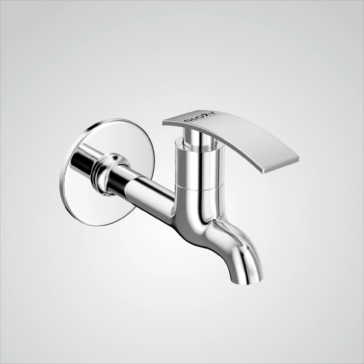 Chrome Finish Brass Wall Mount Short Nose Faucet Water Bib Tap Cock for Bathrooms, Washing Areas, Gardens & Kitchen Sinks (Sky)-by GLOXY®