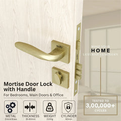 Mortise Door Handles Main Door Lock Handles Set with 3 Keys for Safety of Home | Bedroom, Office, Hotel, Home(Antique)-by GLOXY®