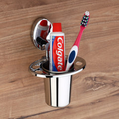 Oval Shape Stainless Steel Toothbrush Holder by GLOXY®