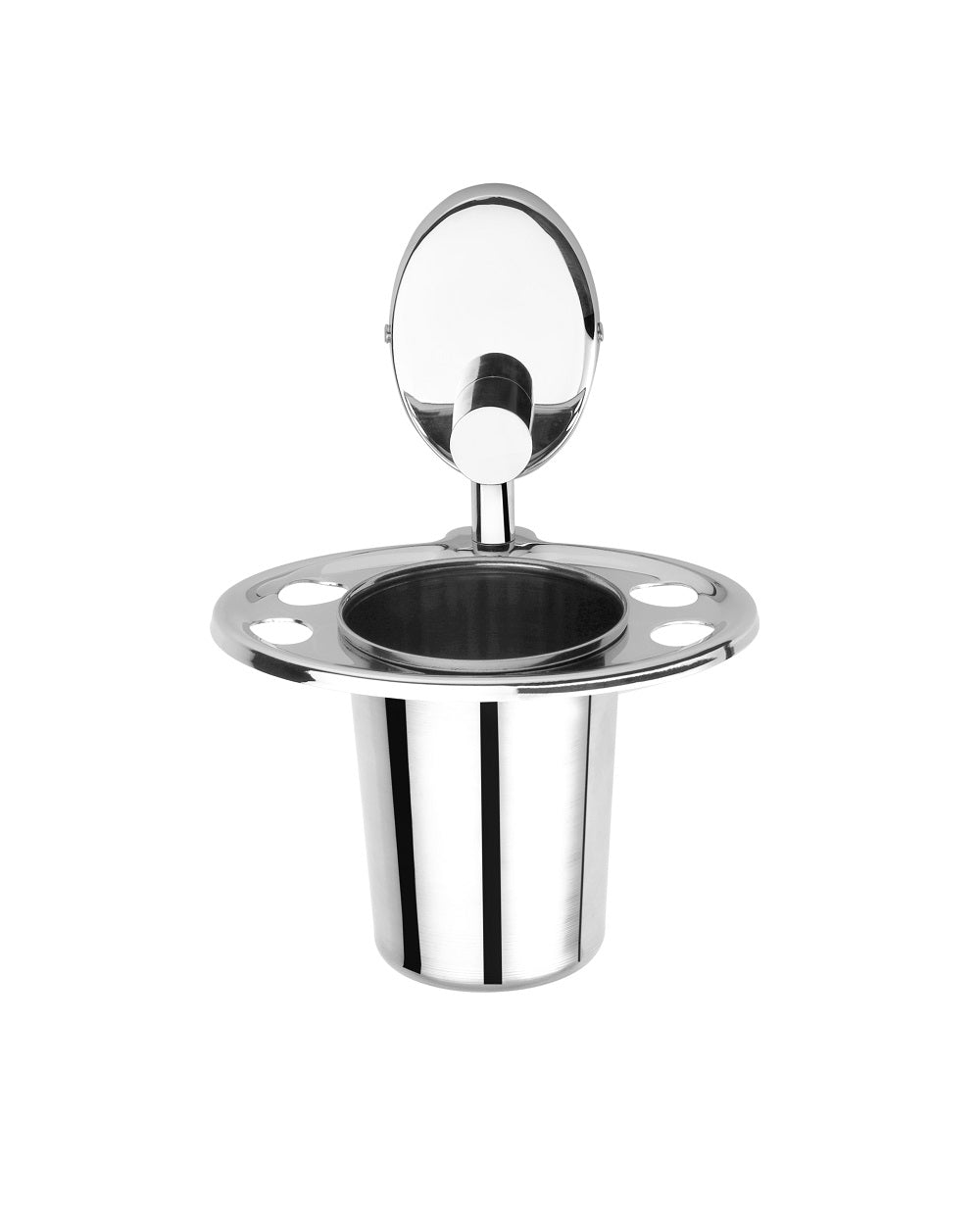 Oval Shape Stainless Steel Toothbrush Holder