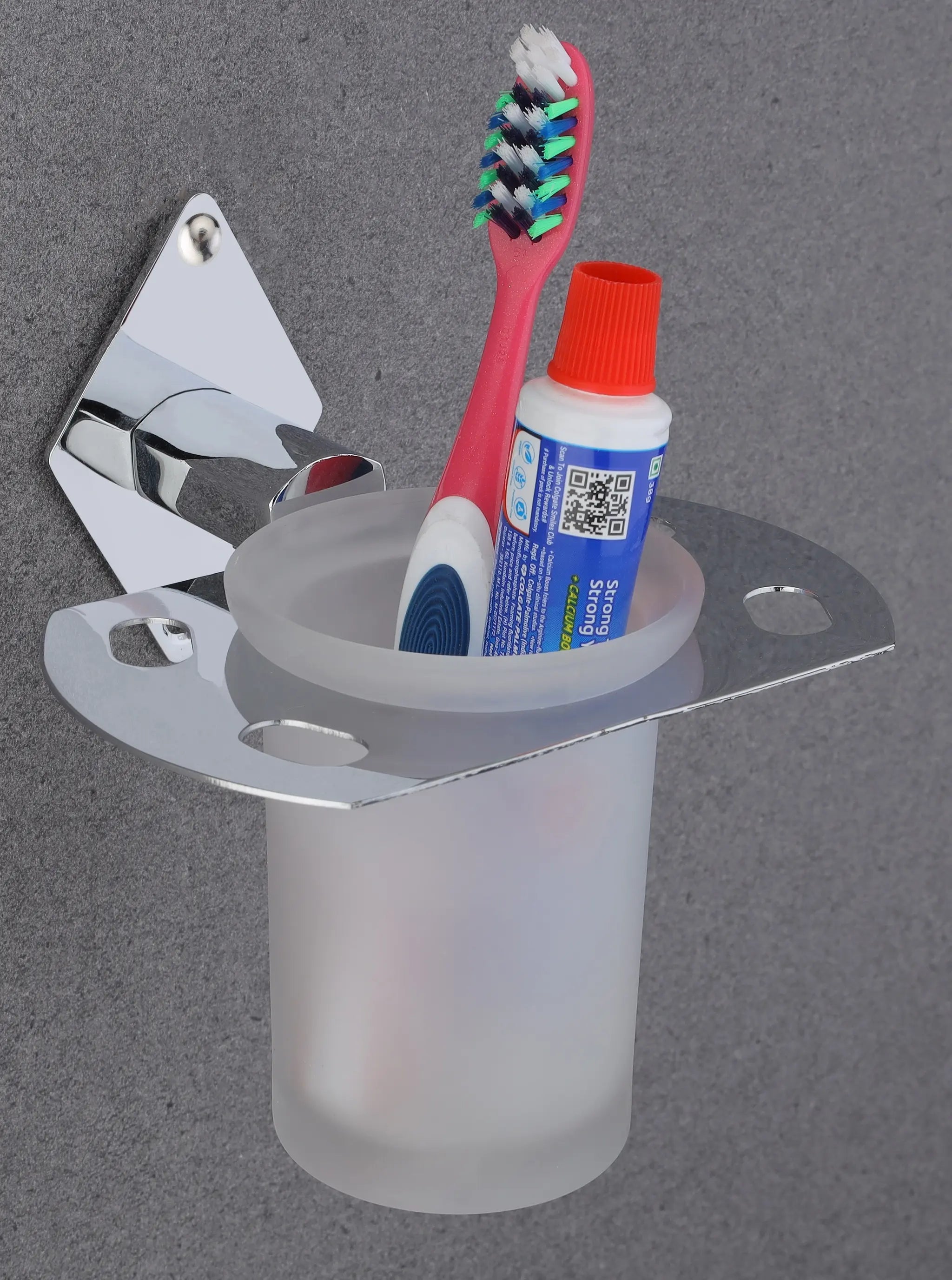 Gloxy Corsa Shape Stainless Steel Chrome Finish Tumbler Holder