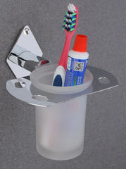 CROSA Shape Stainless Steel SS304 Toothbrush Holder (Silver)-by GLOXY®