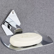 Gloxy Corsa Shape Stainless Steel 304 Grade Chrome Finish Single Soap Holder