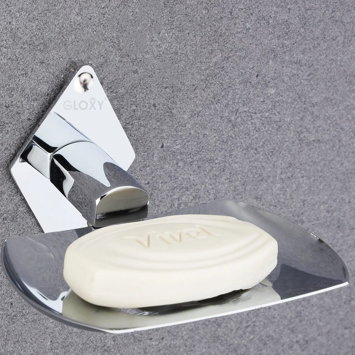 Corsa Shape Stainless Steel SS304 Soap Holder (Silver)-by GLOXY®