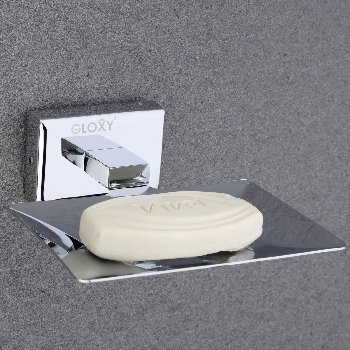 Stainless Steel SS304 Single Soap Holder (Silver)-by GLOXY®