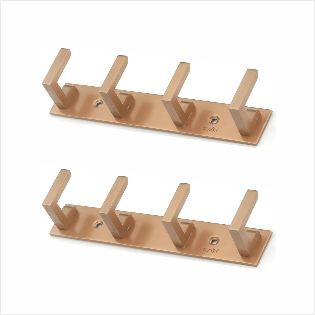 Rose Gold Back Door Hanger khutti Hooks Plate IN L Shape Aluminium Wall Mounting