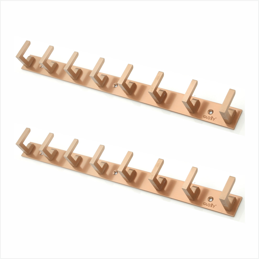 Rose Gold Back Door Hanger khutti Hooks Plate IN L Shape Aluminium Wall Mounting