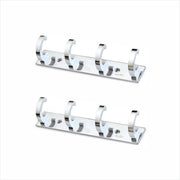Silver Back Door Hanger khutti Hooks Plate in Kaju Shape Aluminium Wall Mounting
