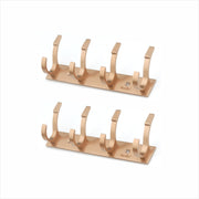 Rose Gold Door Back Hanger khutti Hooks Plate in Mor Shape Aluminium Wall Mounting