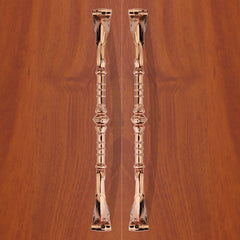 GLOXY Aluminium 20.5 inch Door Handle Decorative Push & Pull Door Handle Knocker with Vintage Antique Classy Look for Glass and Wooden Door