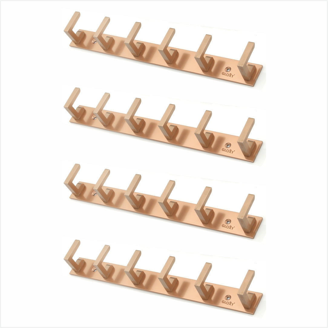 Rose Gold Back Door Hanger khutti Hooks Plate IN L Shape Aluminium Wall Mounting