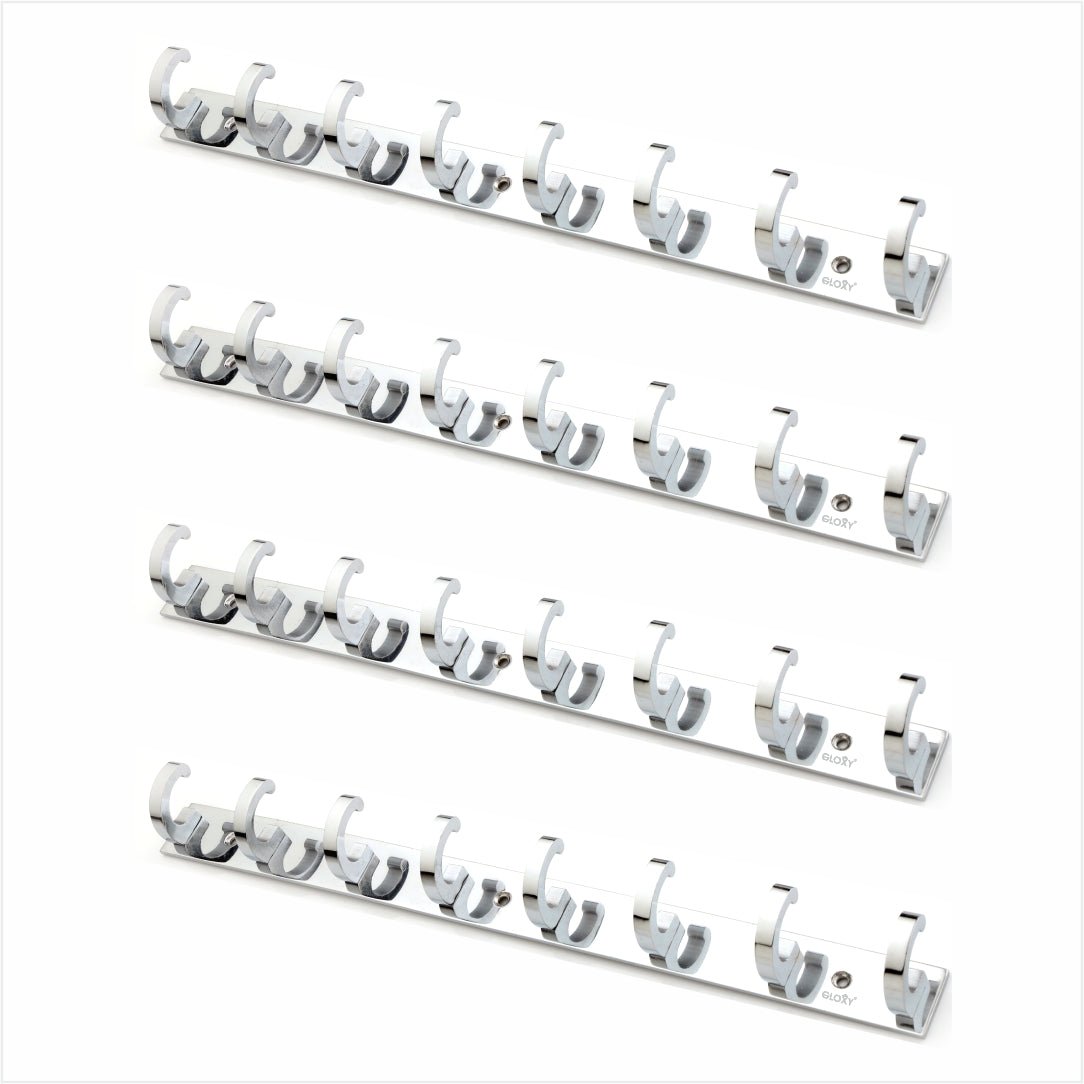 Silver Back Door Hanger khutti Hooks Plate in Kaju Shape Aluminium Wall Mounting