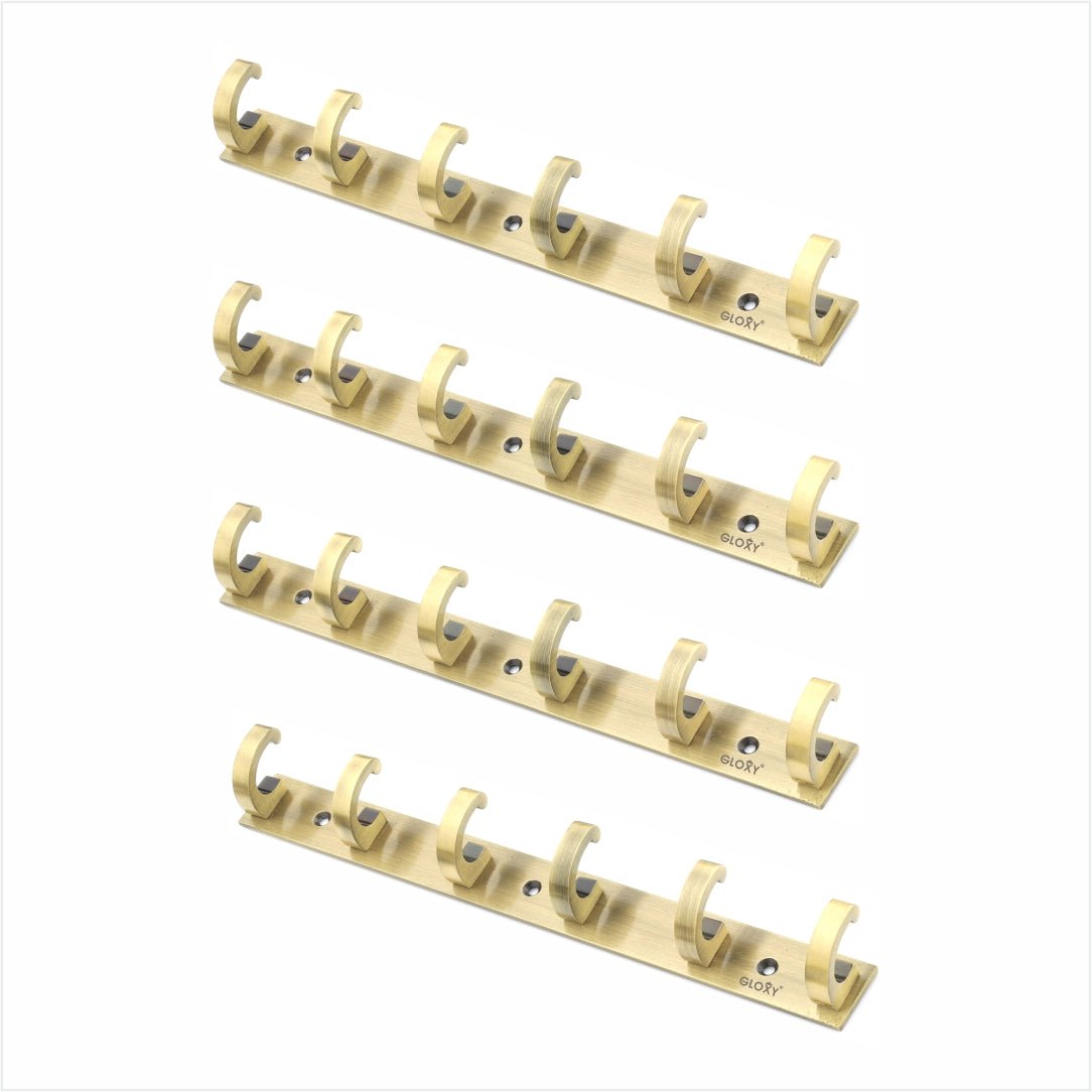 Door Back Hanger khutti Hooks Plate Kaju Shape Aluminium Wall Mounting (Antique) Antique