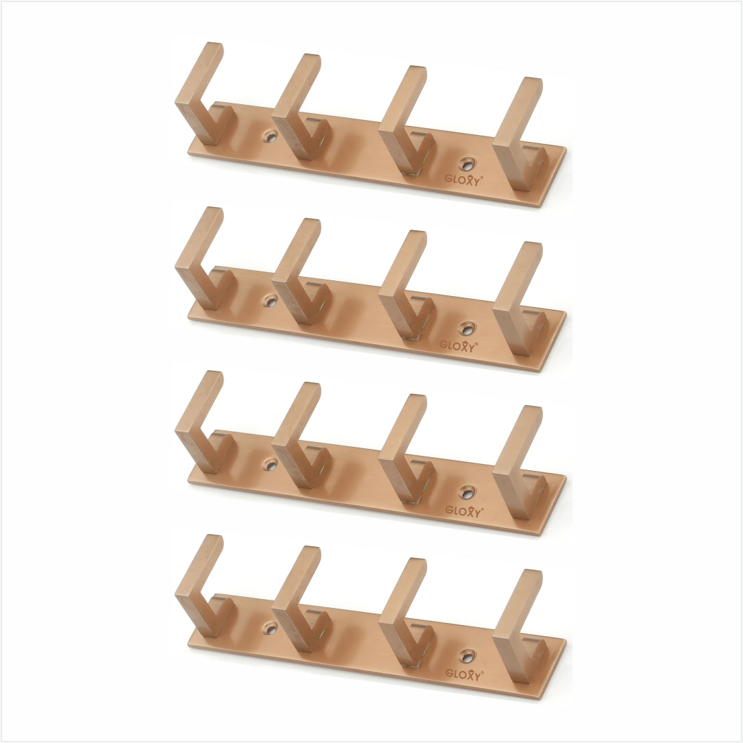 Rose Gold Back Door Hanger khutti Hooks Plate IN L Shape Aluminium Wall Mounting