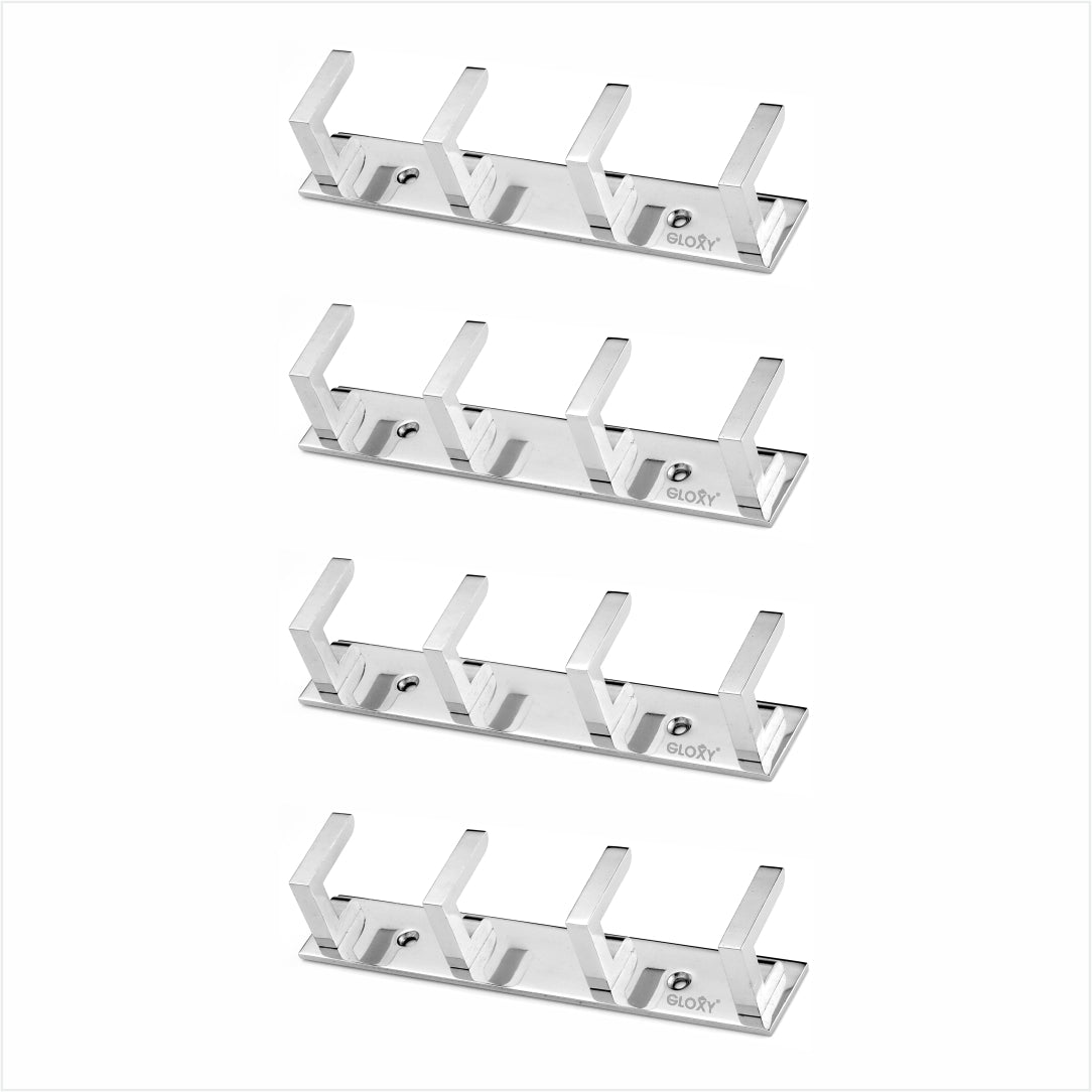 6 Pack Stainless Steel L-shaped Wall Hooks, Wall Mount Hangers for