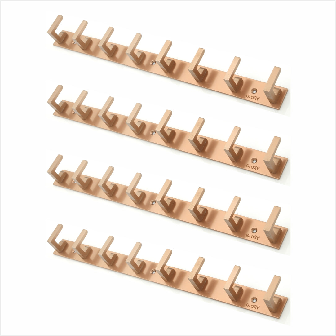 Rose Gold Back Door Hanger khutti Hooks Plate IN L Shape Aluminium Wall Mounting