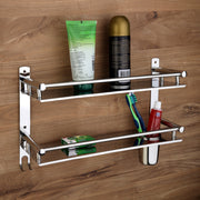 Stainless Steel 2 Layer Multipurpose Bathroom Shelf