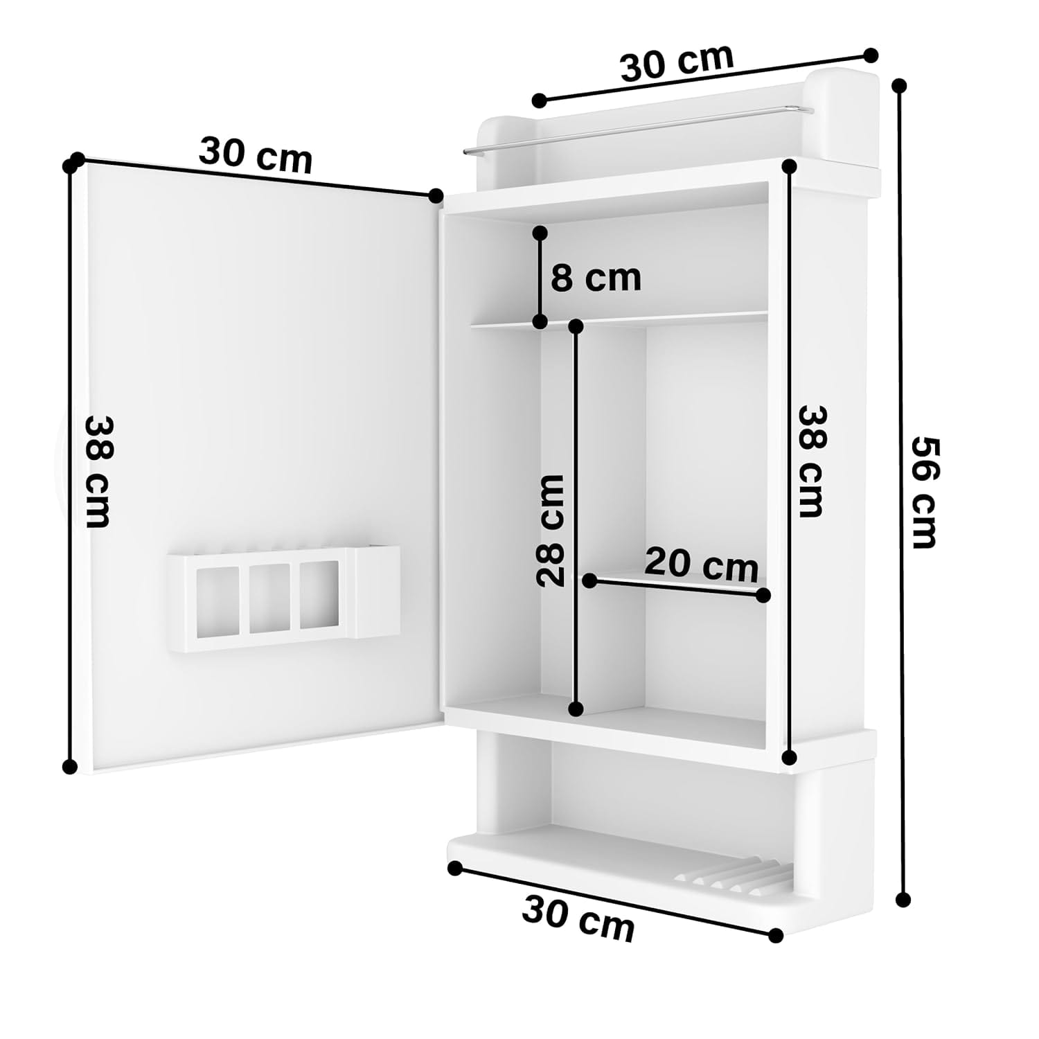bathroom mirror cabinet dimention