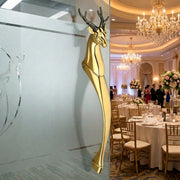 Gloxy Deer Shape Aluminium Pull Door Handle 12 Inch -Gold