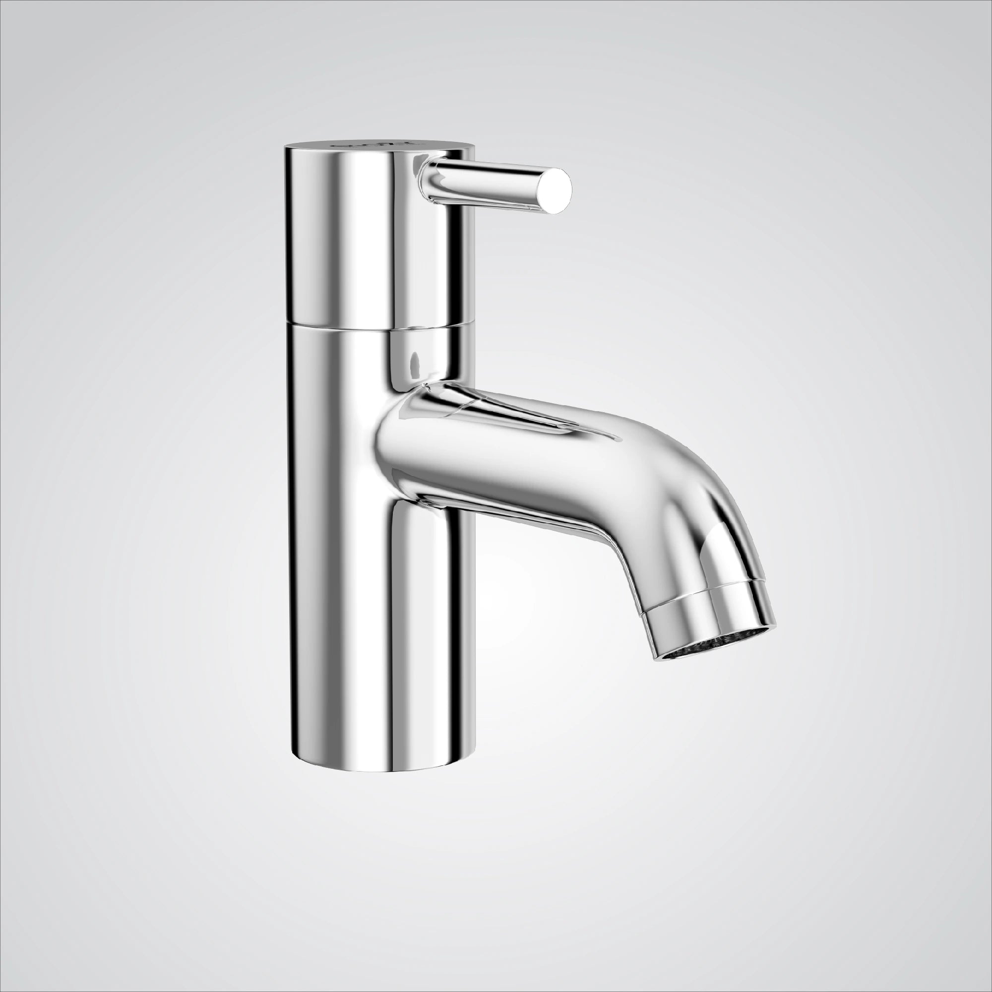 Chrome finish deck mount single lever brass short pillar cock faucet tap valve