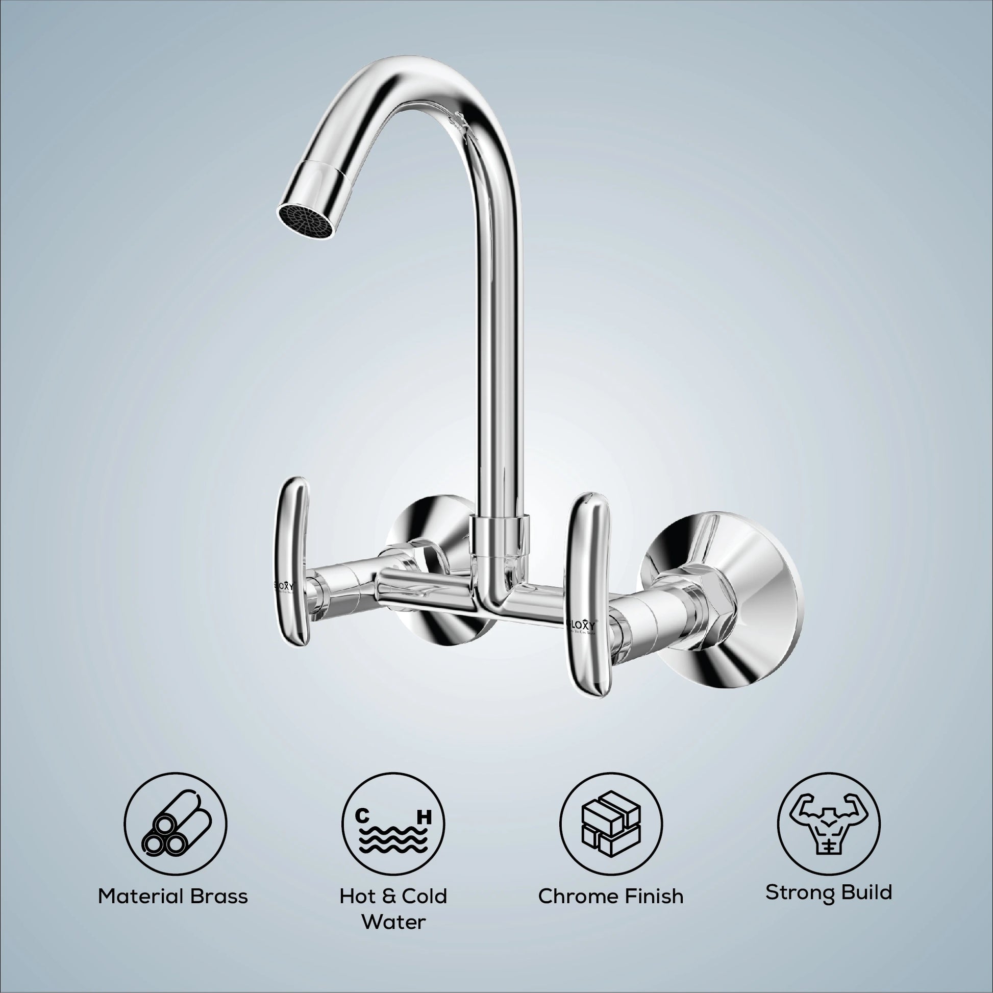 Order Gloxy Imperial hot and cold double-lever brass faucet 
