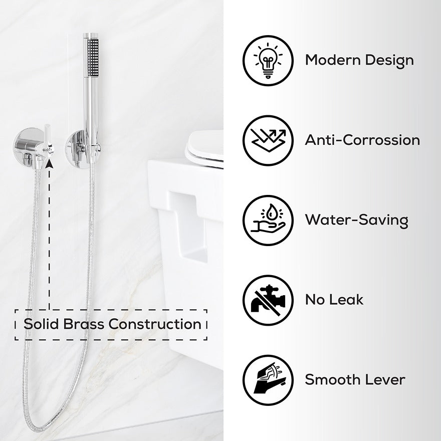 Gloxy One Way Angle Cock Valve Wall Mount Tap for Bathroom
