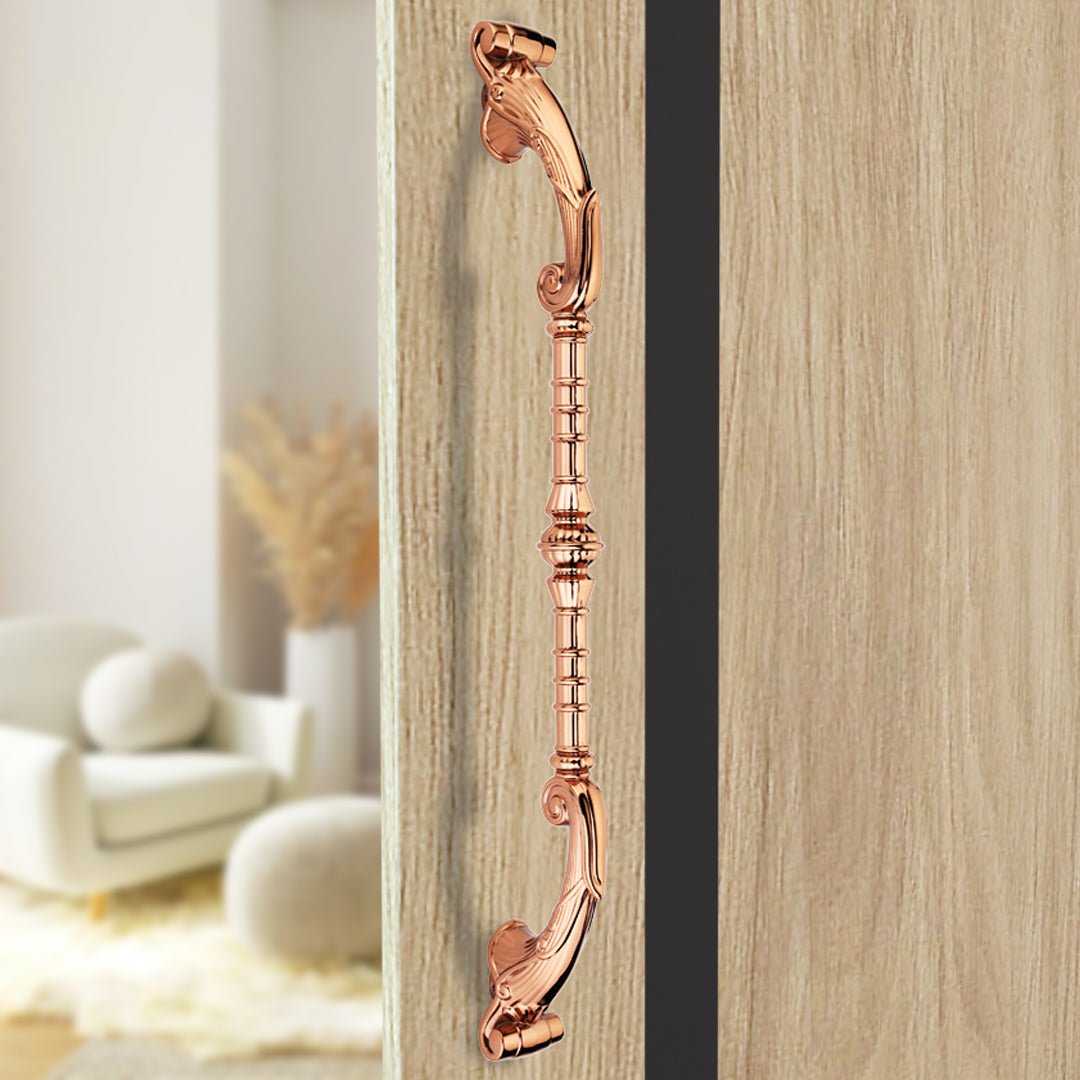 GLOXY Aluminium 20.5 inch Door Handle Decorative Push & Pull Door Handle Knocker with Vintage Antique Classy Look for Glass and Wooden Door