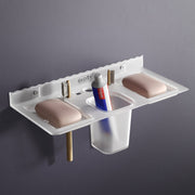 Unbreakable Acrylic Dual Soap Dish and Toothbrush Holder -