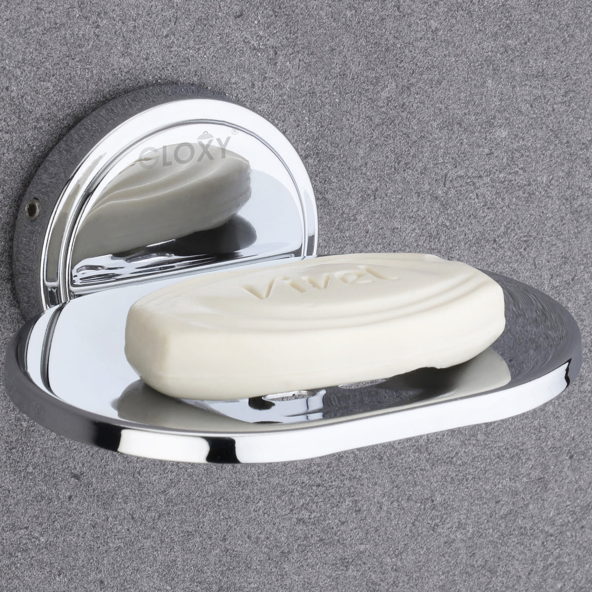 Oval Shape Stainless Steel Silver Single Soap Holder
