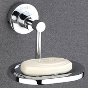 Oval Shape Stainless Steel 304 Grade Single Soap Holder (Silver)-by GLOXY®