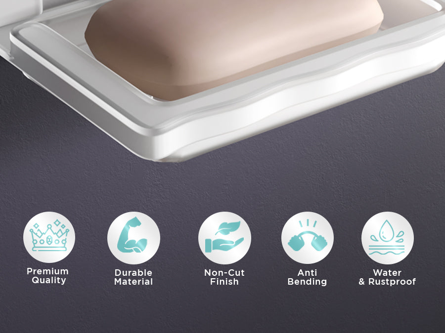 GLOXY® Unbreakable Transparent Wall Mount Soap Dish