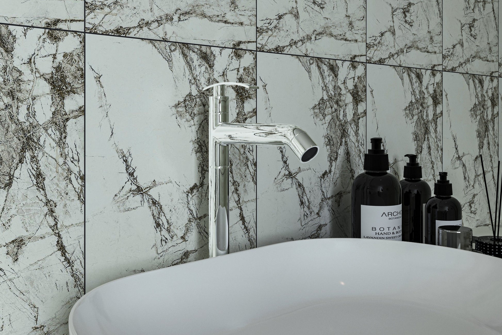 Swivel Spout Tall Pillar Tap Faucet for Kitchen & Bathroom