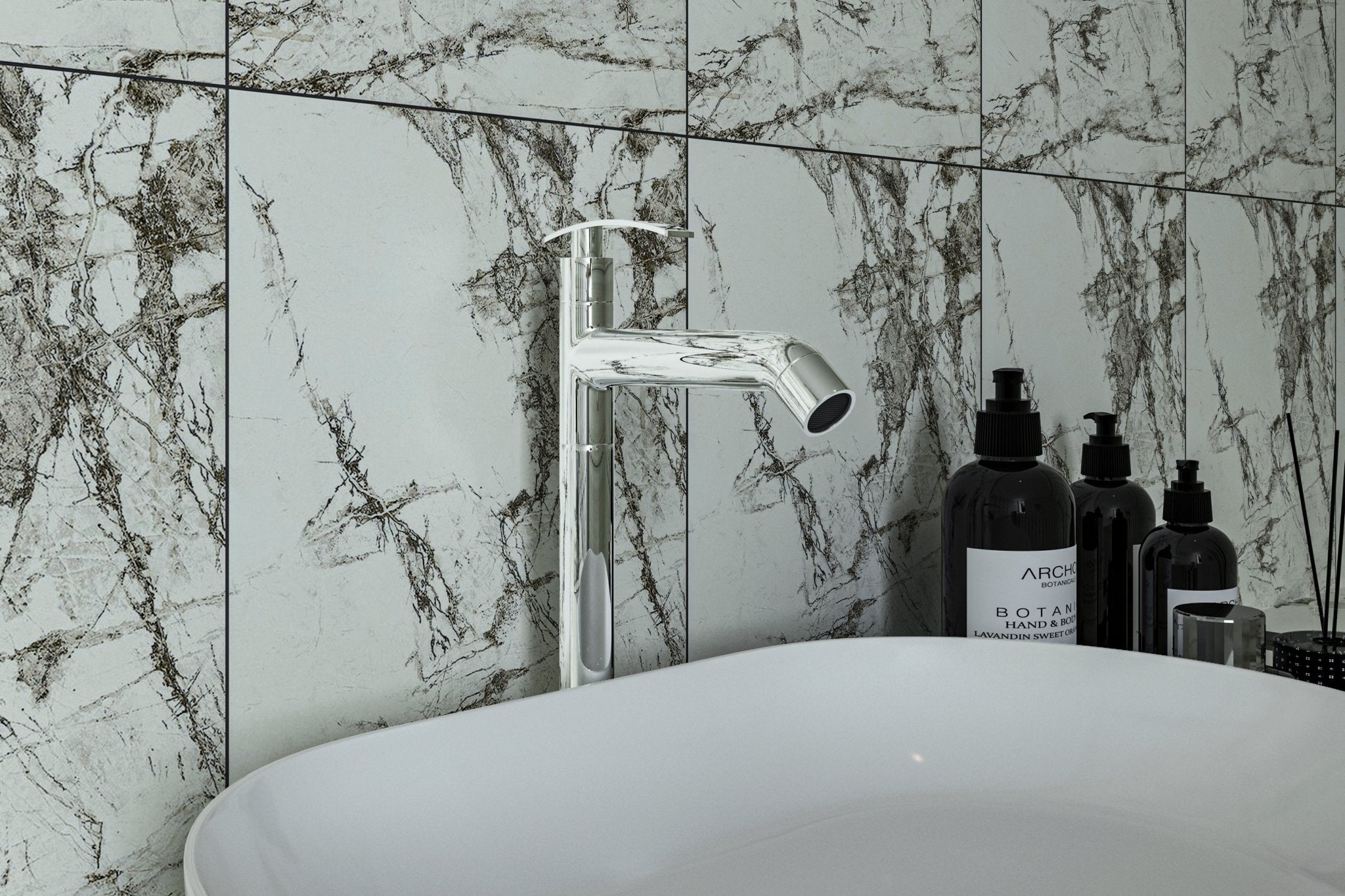 Swivel Spout Tall Pillar Tap Faucet for Kitchen & Bathroom
