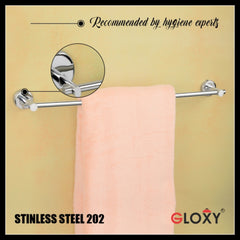 Round Stainless Steel Towel Rod for Bathroom- by GLOXY®