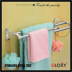 Stainless Steel Towel Rod for Bathroom (24 Inch)- by GLOXY®