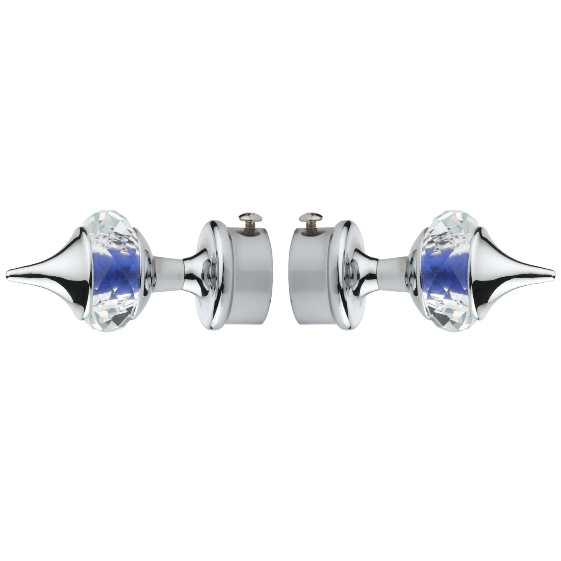 Blue Single Diamond Aluminium Curtain Bracket with Support