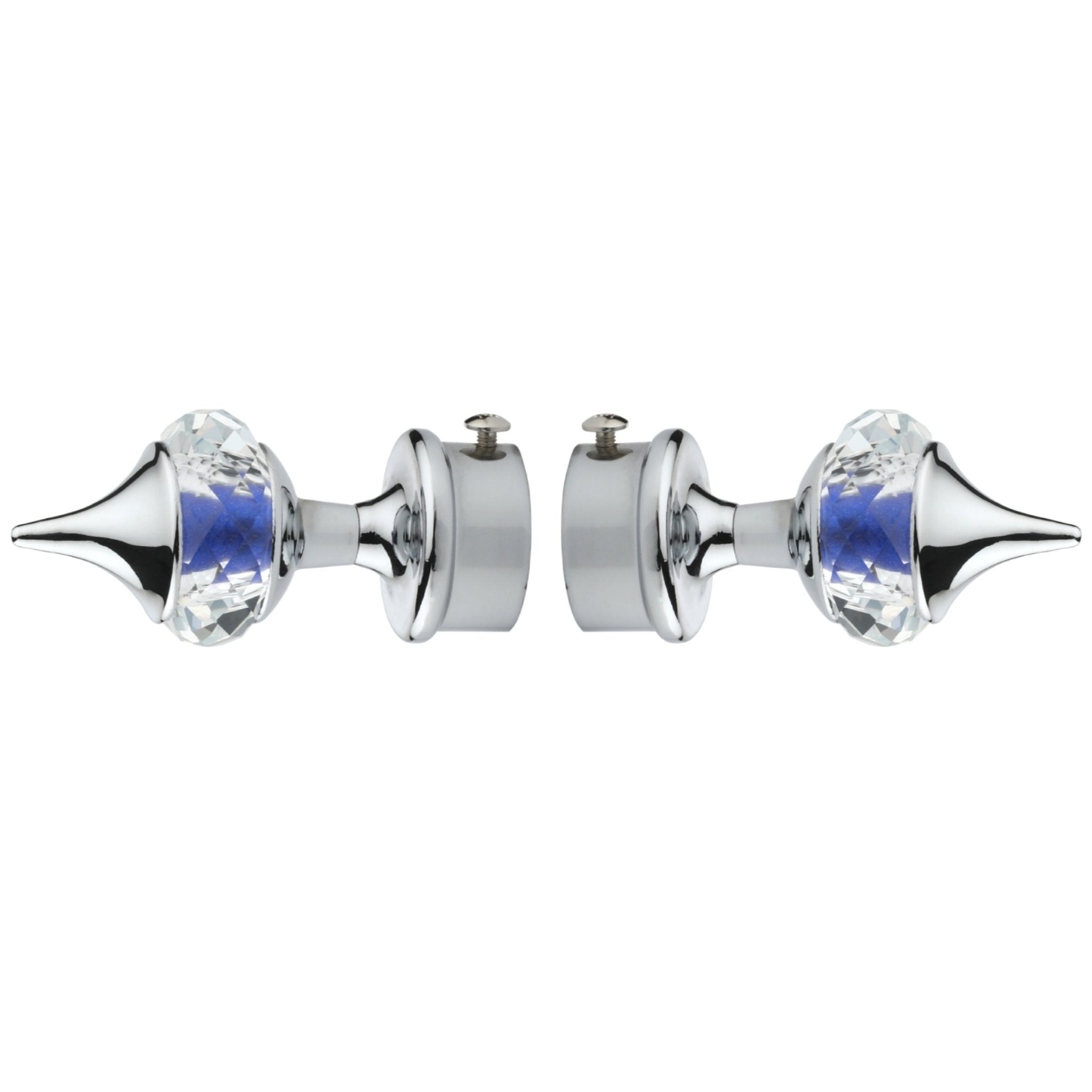 Blue Single Diamond Aluminium Curtain Bracket with Support