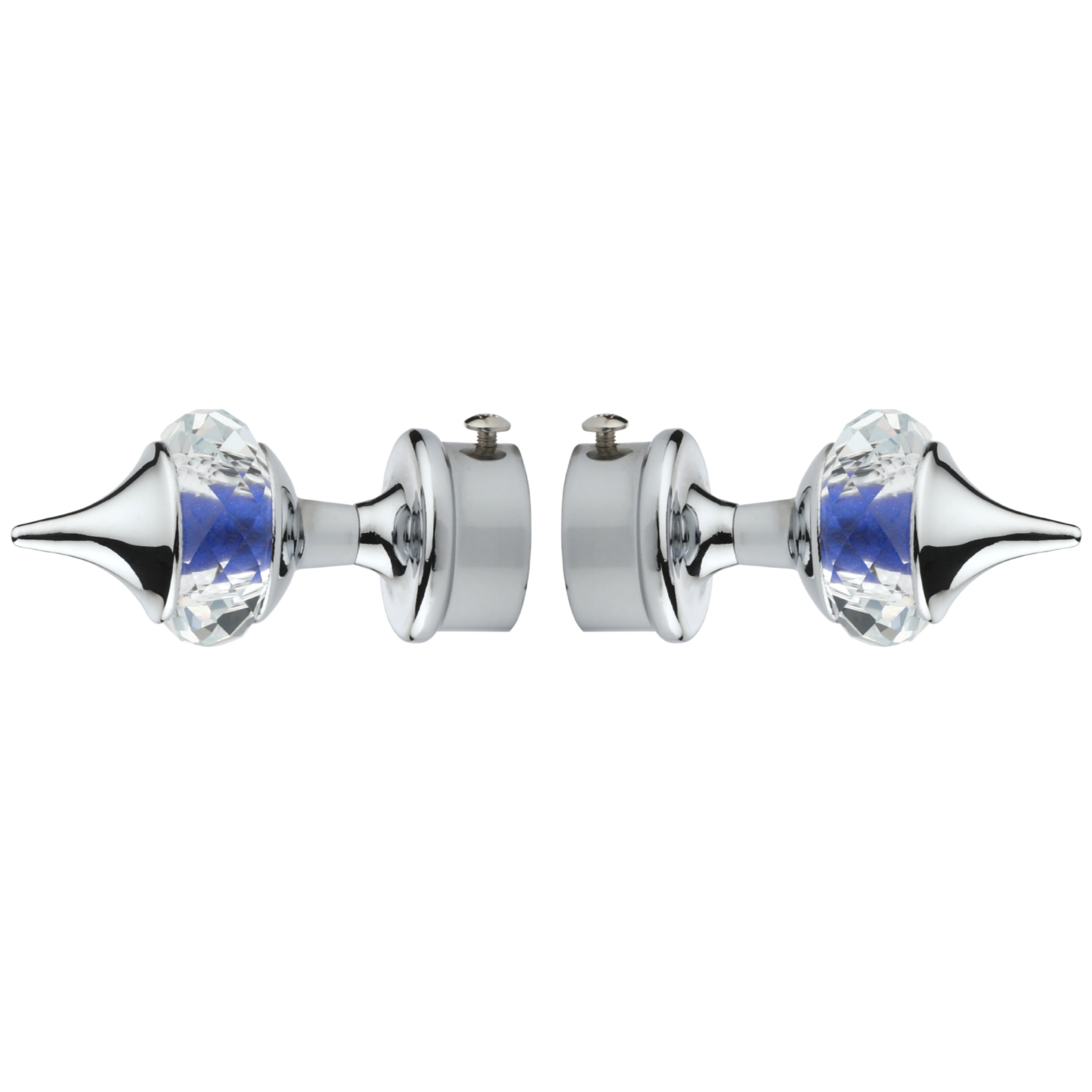Blue Single Diamond Aluminium Curtain Bracket with Support