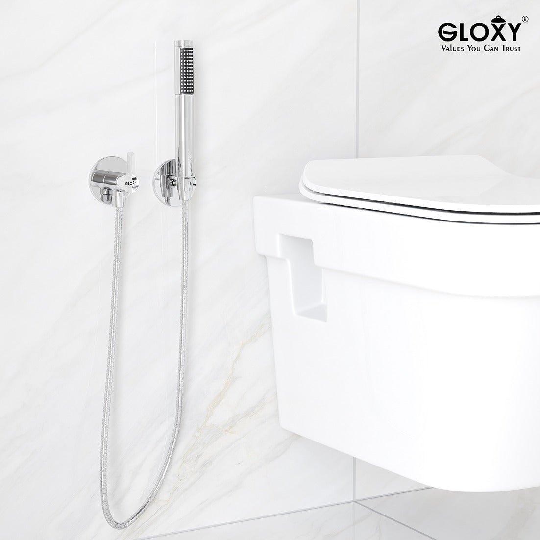 Gloxy One Way Angel Valves Wall Mount Tap for Bathroom